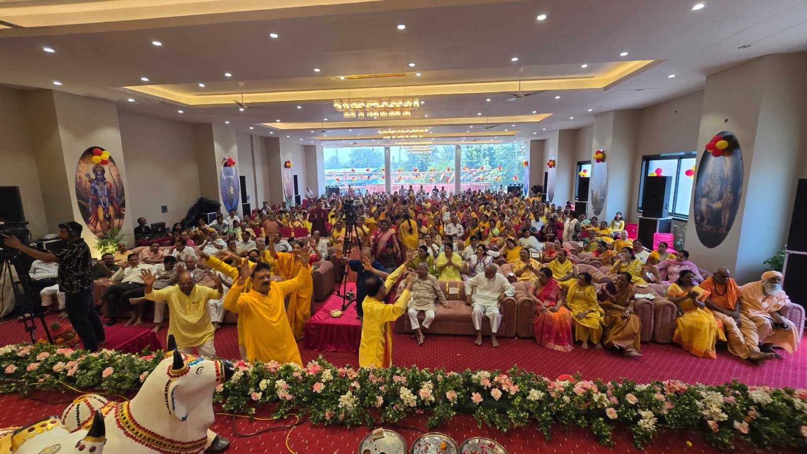 Devotees attending the Guru Purnima Mahotsav